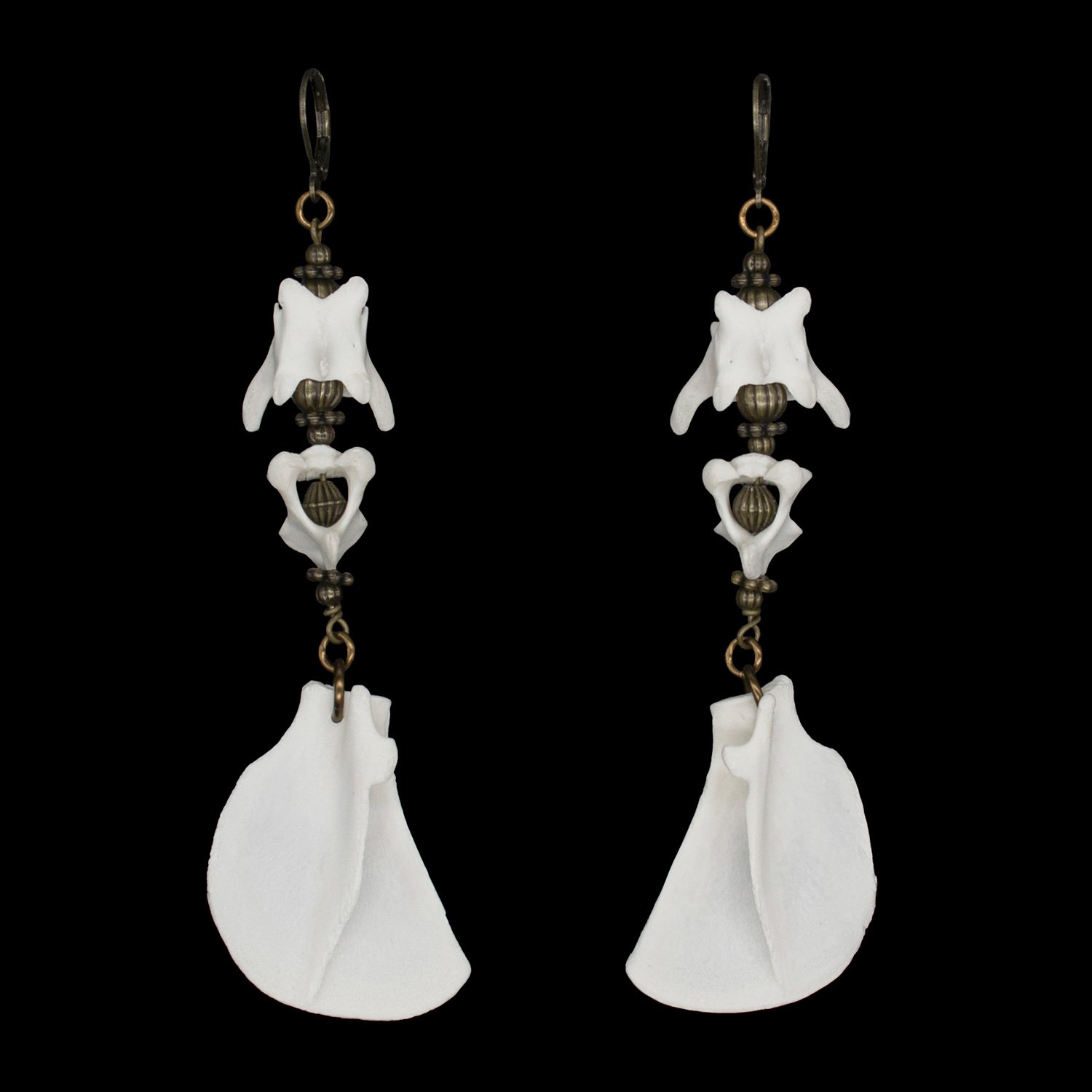 "Mitra" Kitten Bone Earrings / Ossuaria