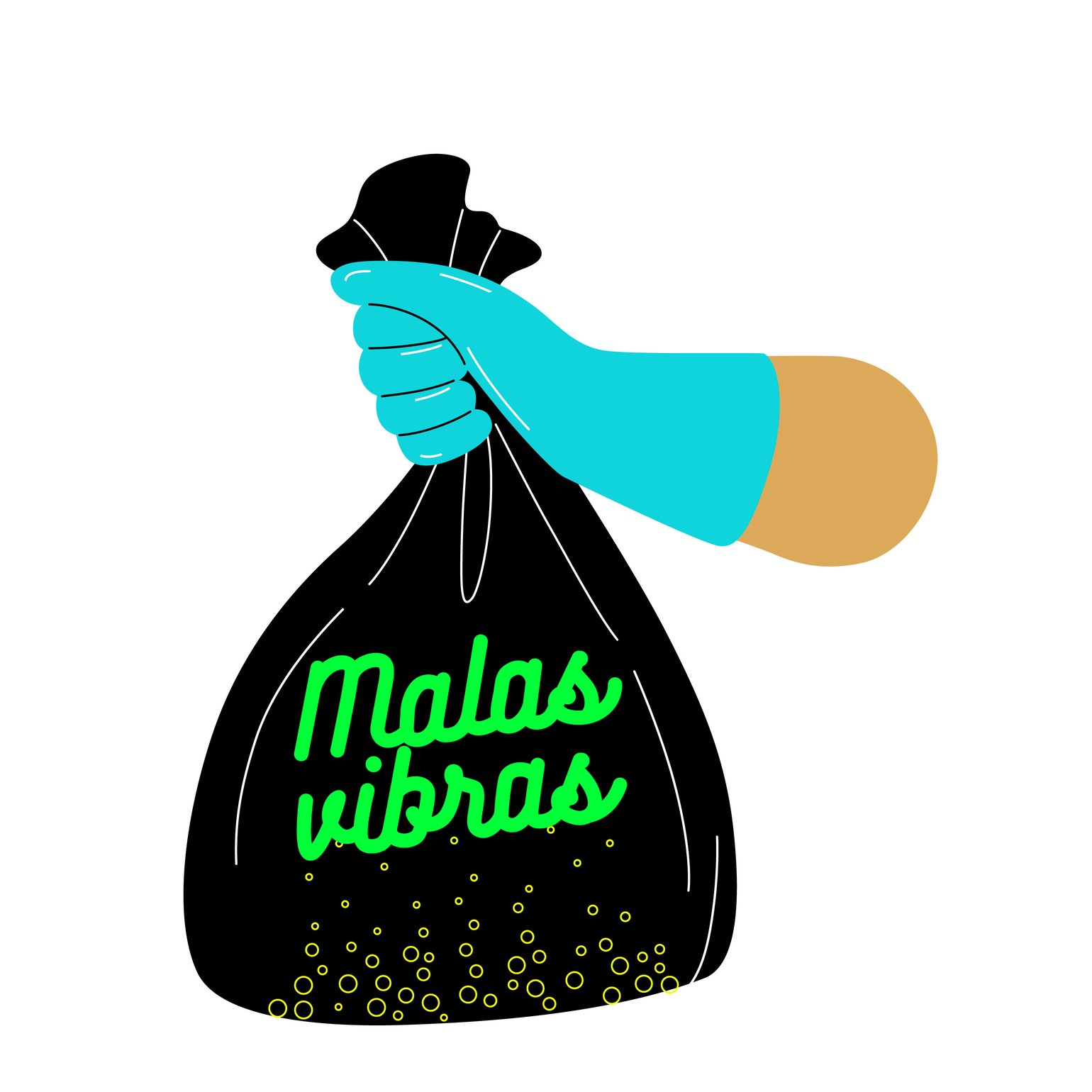 Image of 'Malas Vibras' Sticker