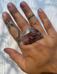 Image 2 of Laguna Lace Agate Half Moon Ring