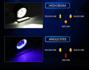 Image of 3” bumper light pair w/Halo & wire harness