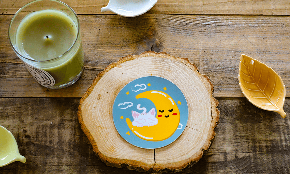 Image of good night cat sticker