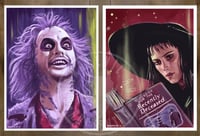 Beetlejuice and Lydia Deetz set of two prints (9x12 in.)