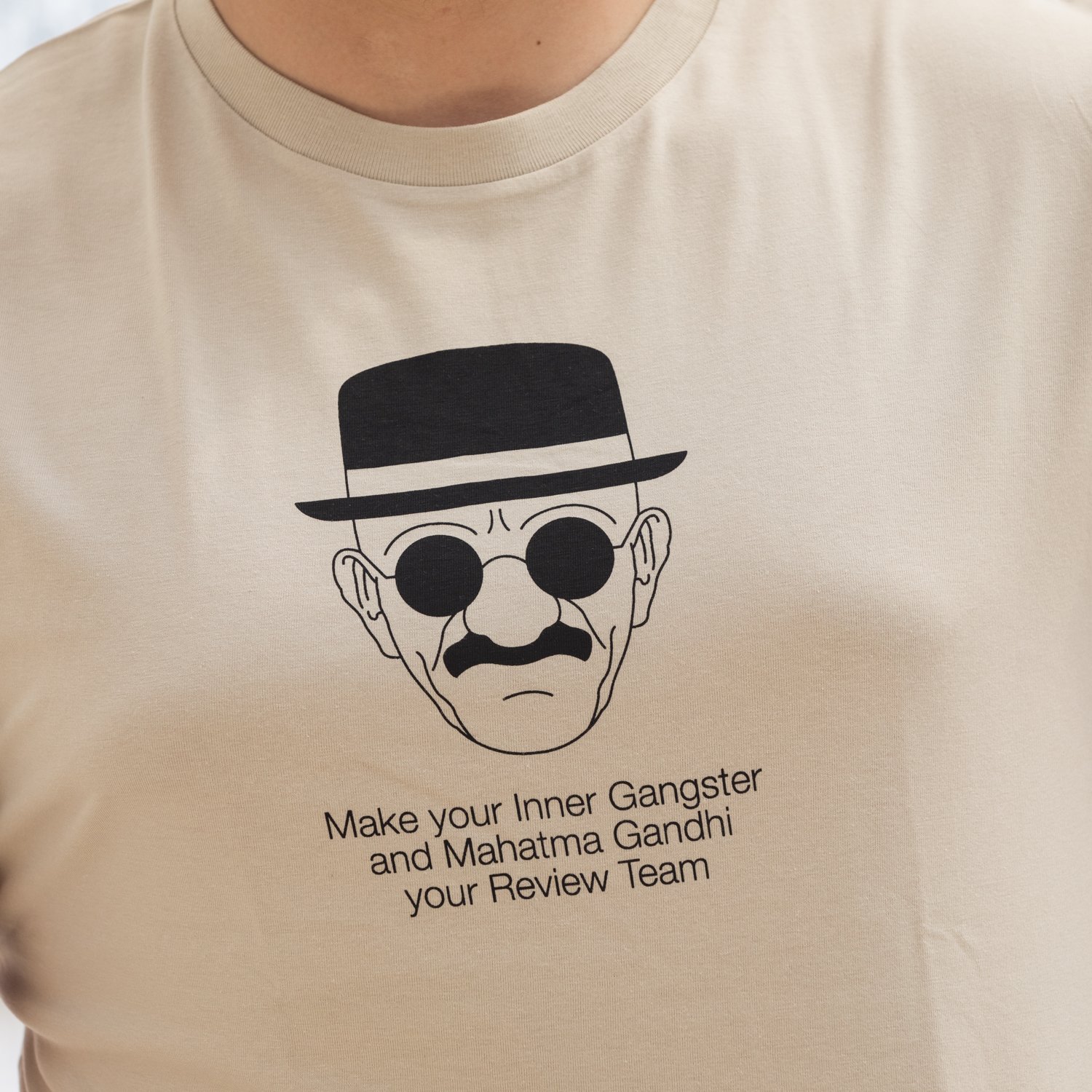 Image of T-SHIRT MAN short sleeve GANDHI GANSTER desert dust