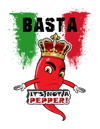 Mens Black, White Basta(enough) It's Not A Pepper Tee
