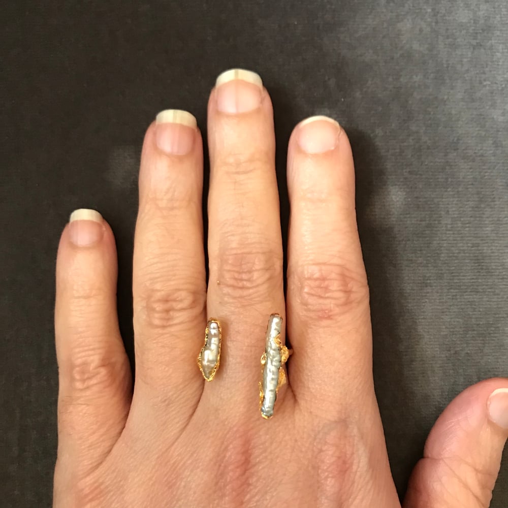 Image of ATLANTIC open front pearl ring