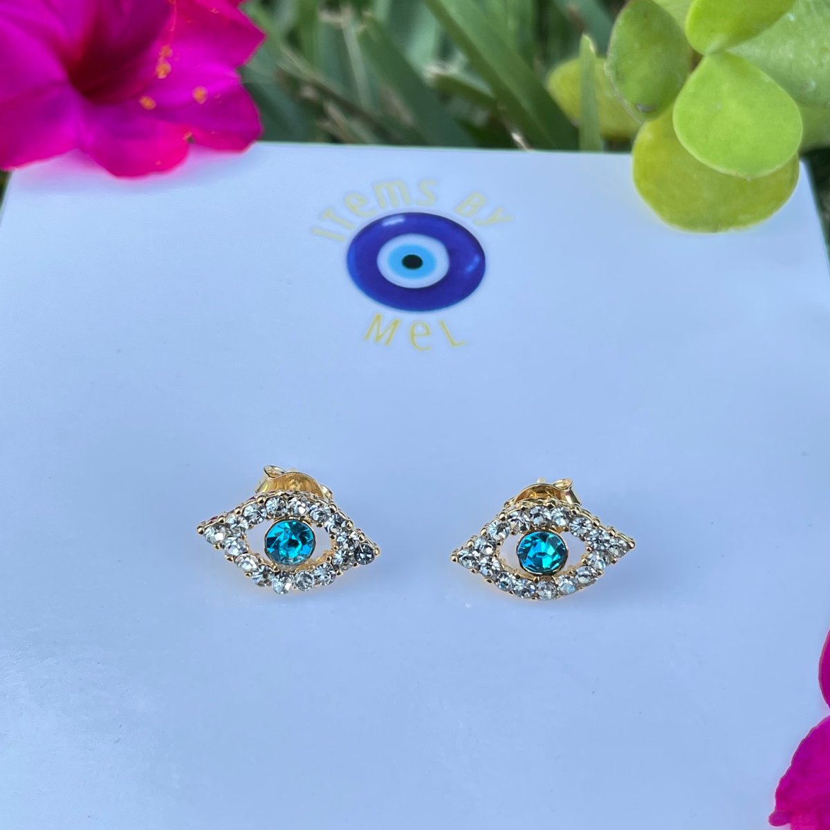 Evil Eye Stud Earrings Items By Mel, Inc.