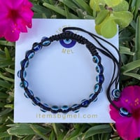 Image 1 of Evil Eye Bracelet (Black Thread)