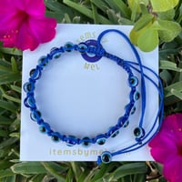 Image 1 of Evil Eye Bracelet - (Blue Thread)