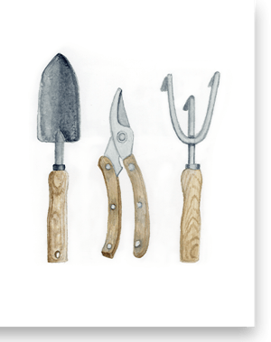 Image of Garden Tools Greeting Card