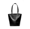 NICE LEATHER BAG: Black