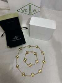 Image 2 of VCA Necklace and Bracelet Set - Gold