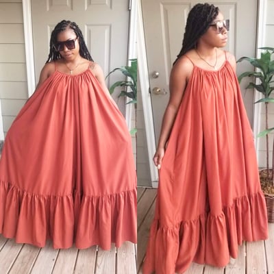Image of Rosalyn Maxi Dress (Rust)