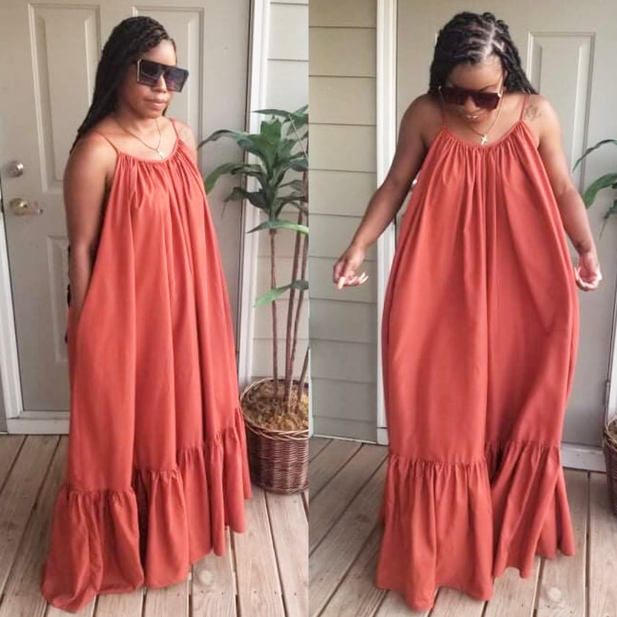 Image of Rosalyn Maxi Dress (Rust)
