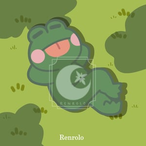 Image of Mi the Frog Wooden Pin