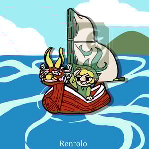 Image of Legend of Zelda King of Red Lions Wooden Pin