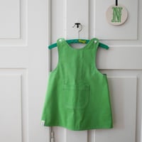 Image 2 of Reversible Children Pocket Pinafore - green