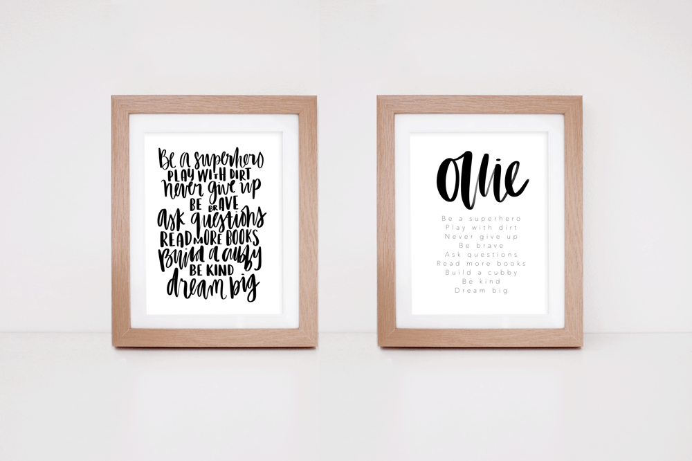 Image of New Brush Lettering Print Range