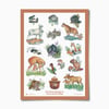 Baby Animals Educational Poster 18x25