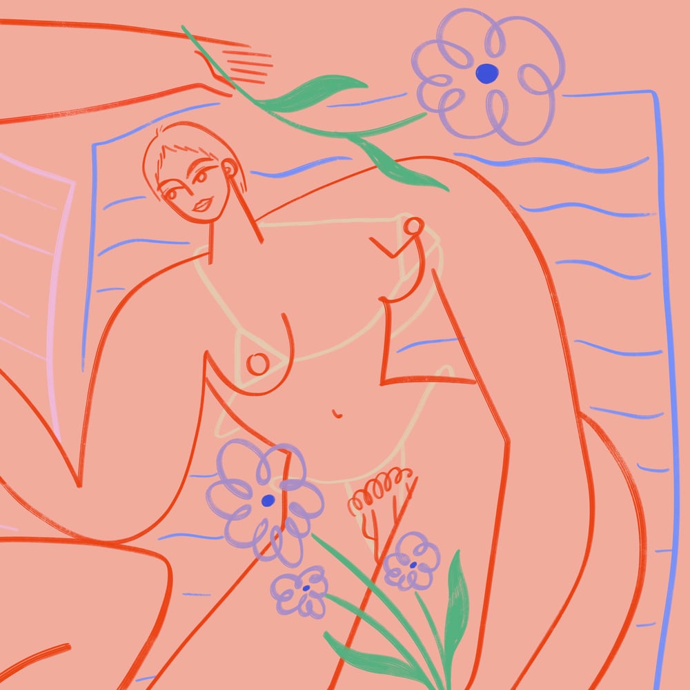 Image of UNA PLAYA CON FLORES