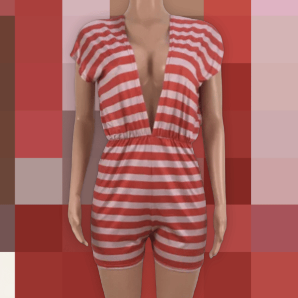 Image of Deep V-Neck Romper