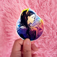 Image 2 of [RESTOCK!!!] Goth princess Erica Holographic mini print & sticker