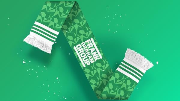 Image of Hibernian Retro Football Scarf (1989-1990 Home)