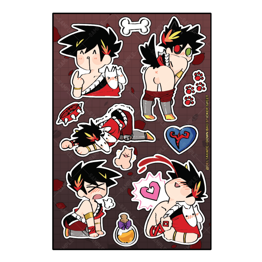 Image of Down Bad Sticker Sheet