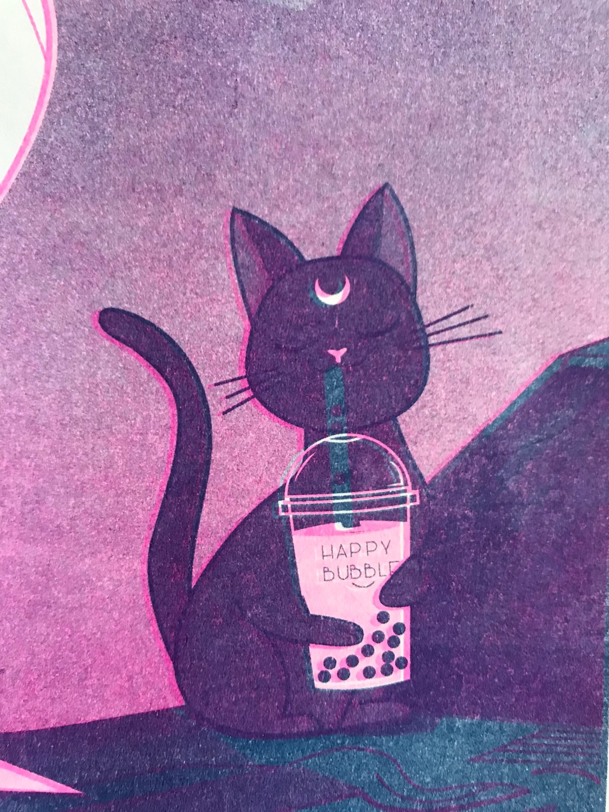 Image of "Sailor Moon in LA" Risograph Print