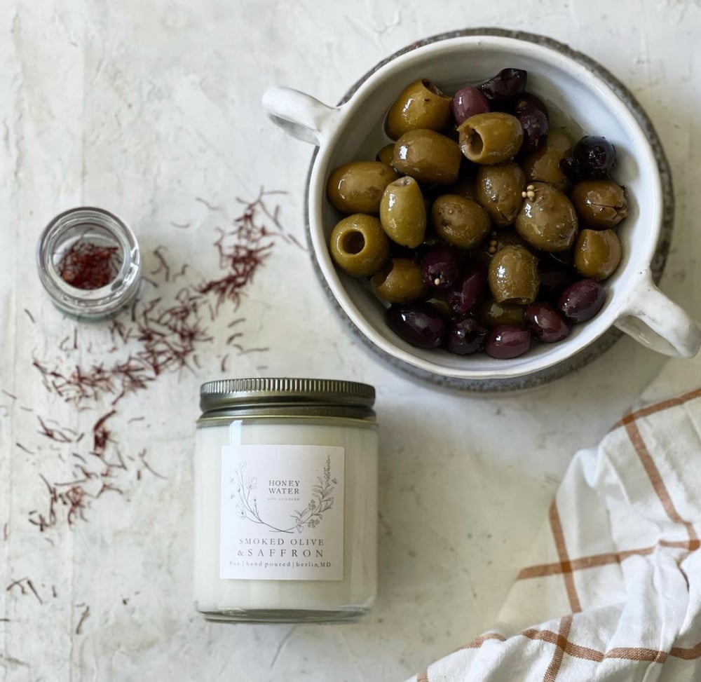 Image of Smoked olive & saffron