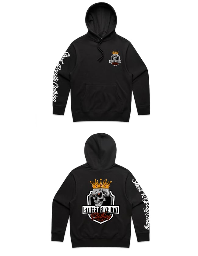 Uni Sex Street Royalty Black Hoodie Streetroyaltyclothing