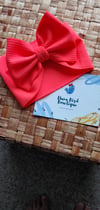 Coral HeadWrap with Bow