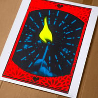 Image 4 of Small Flame (Fluro Red)