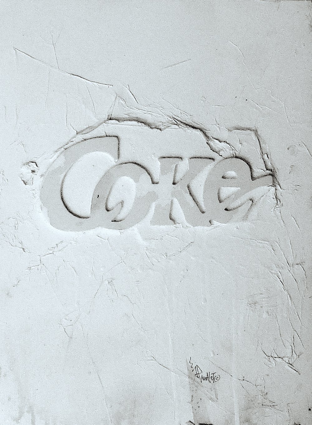 JP Malot. 'Coke' Brut. 2021. 40x30. Signed + COA. Frame included.