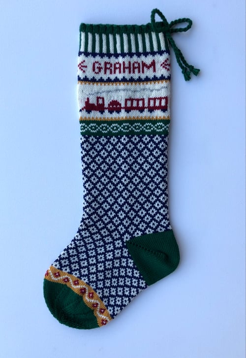 Image of Train Christmas Stocking