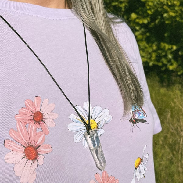 Image of Master Healer Crystal point necklace - Clear Quartz