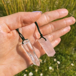 Image of Master Healer Crystal point necklace - Clear Quartz