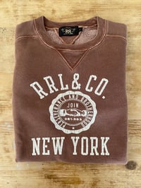 Image 1 of RRL PERSEVERANCE AND BROTHERHOOD Faded Double-V Sweatshirt 