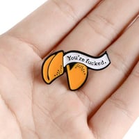 Image 2 of YOU'RE F****D FORTUNE COOKIE PIN