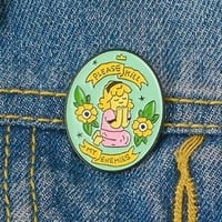 Image 2 of PLEASE KILL MY ENEMIES PRAYING GIRL PIN