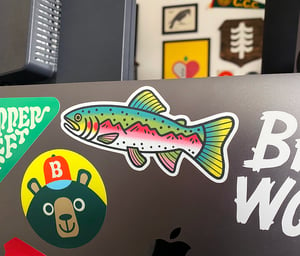 Mountain Rainbow Trout Sticker