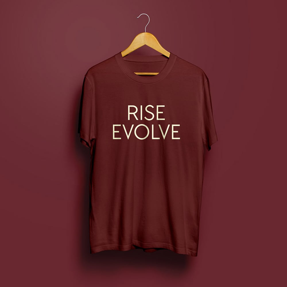 Image of Rise Evolve t-shirt (Maroon)