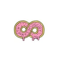 Image 1 of ALWAYS HUNGRY PINK DONUT PIN