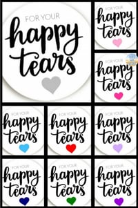 Image 5 of Happy Tears Tissue Pack, Happy Tears Wedding Favour, Wedding Tissues, Happy Tears Tissues