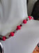 Image of STERLING SILVER RED GEMSTONE NECKLACE