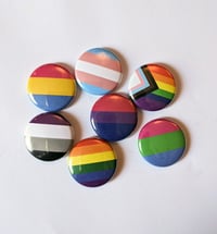Image 1 of LGBTQ+ Flag & Pride Pins - Wearable Buttons | Small 1 Inch Pins 