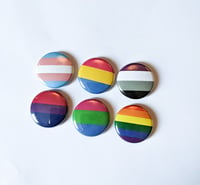 Image 2 of LGBTQ+ Flag & Pride Pins - Wearable Buttons | Small 1 Inch Pins 