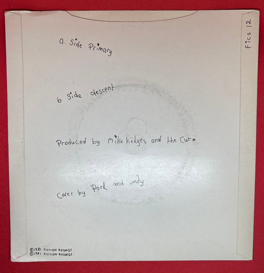 The Cure - Primary/Descent 1981 7” 45rpm