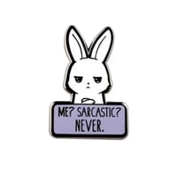 ME? SARCASTIC? NEVER.  BUNNY PIN