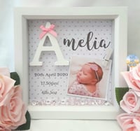 Image 1 of New baby frame, baby girl frame baby boy frame, nursery decor, baby keepsake frame, new baby frame