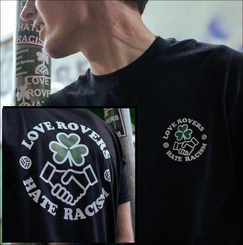 Image of Love Rovers Hate Racism T-shirt